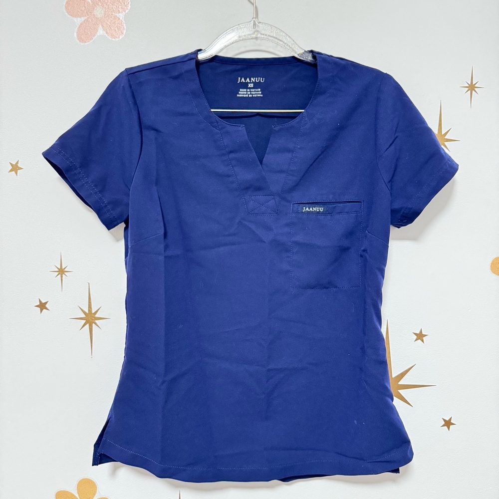 Jaanuu Women's Navy Short Sleeve Top